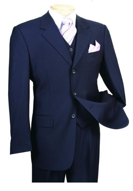 Nice 3PC Black Tone on Tone Stripe ~ Pinstripe Men's three piece suit With a Vest 2 Buttons Style Jacket