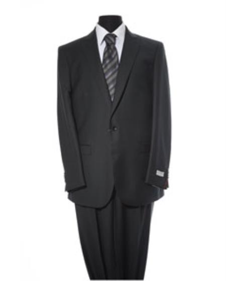 Men's 2 Button Black  2 Piece Suit