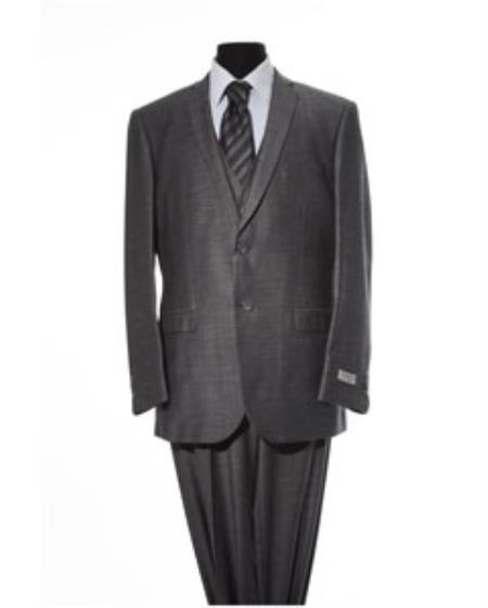 Men's Charcoal 2 Button 2 Piece - Color: Dark Grey Suit