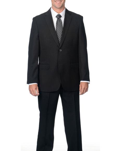 Brand: Caravelli Collezione Suit - Caravelli Suit - Caravelli italy Caravelli Men's Classic Fit 2 Button Black  Double Vent Suit