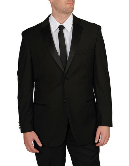 Brand: Caravelli Collezione Suit - Caravelli Suit - Caravelli italy Caravelli Men's Slim Fit 2 Button Tuxedo Black Suit