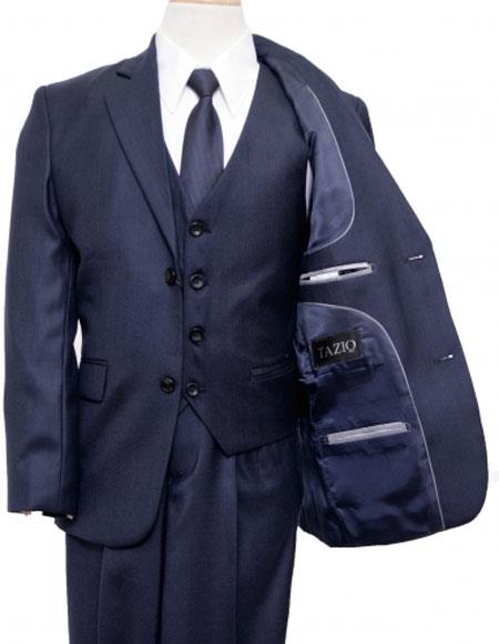 Husky Cut Boy Suit 2 Button Style Vested Kids Sizes Suit Perfect For ...