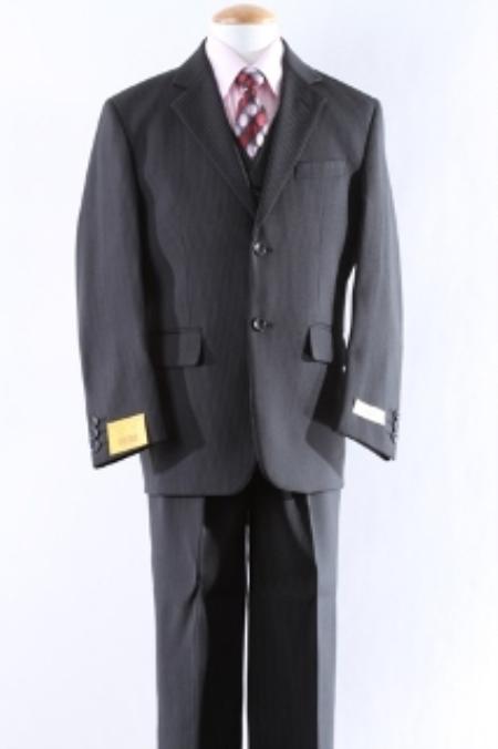 Men's Two Button Elegance And Comfort 5 Pcs Boy Dress Suit Perfect for toddler Suit wedding  attire outfits