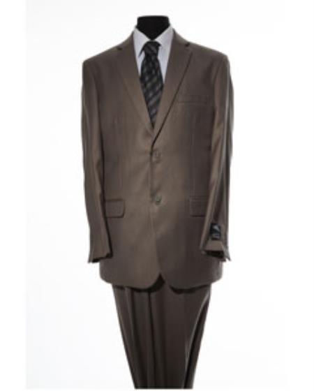 Men's Brown 2 Button 2 Piece Suit