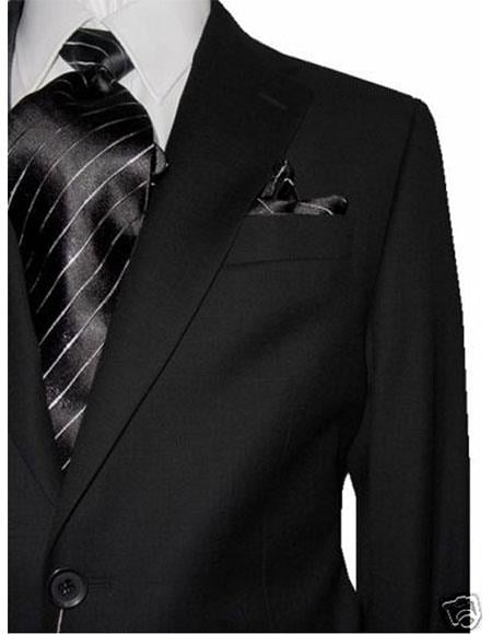 Men's 2 Button 100% Wool Charcoal Dual Side Suit - Color: Dark Grey Suit - High End Suits - High Quality Suits