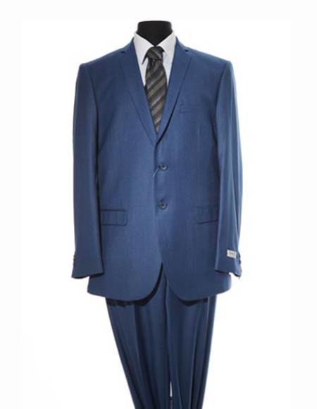Men's  Two Button Dark Navy Blue Suit For Men