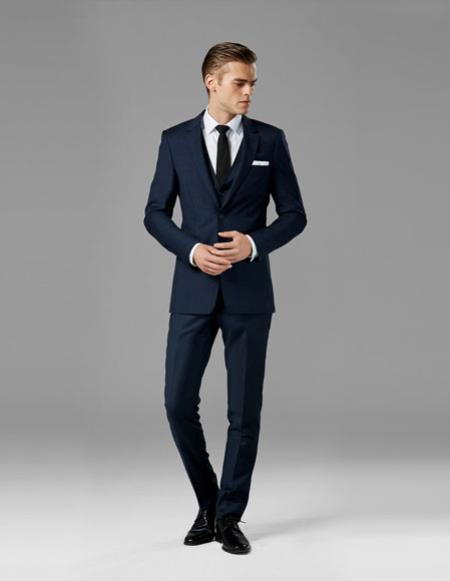 Men's Dark Navy Blue Suit For Men best Suit buy one get one suits free Suit
