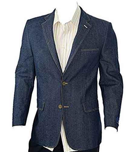 Style#-B6362 Men's 2 Button 100% Cotton Denim Jacket