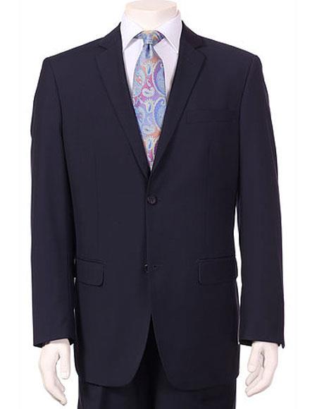 Men's Vitali  Authentic 2 Button Dark Navy Slim Fit Suit