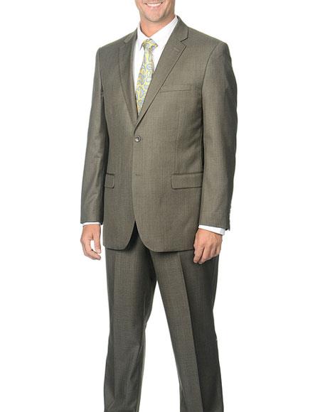 Brand: Caravelli Collezione Suit - Caravelli Suit - Caravelli italy Caravelli Men's Classic Fit Taupe 2 Button Notch Collar  Suit