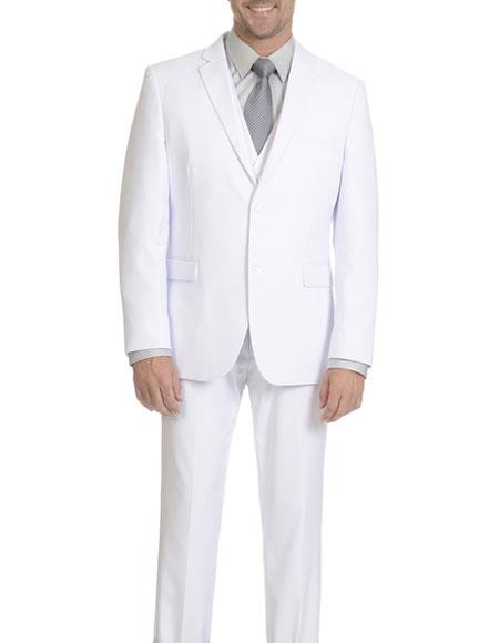 Brand: Caravelli Collezione Suit - Caravelli Suit - Caravelli italy Caravelli Men's Slim Fit White Vested Suit