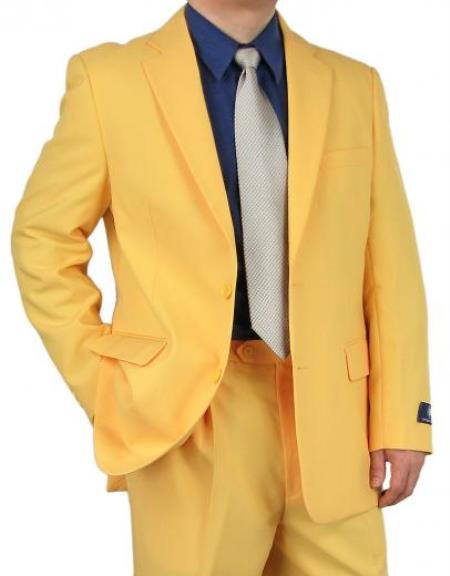 Mens Two Button Style Gold ~ Yellow ~ Tangerine Color Discounted ...