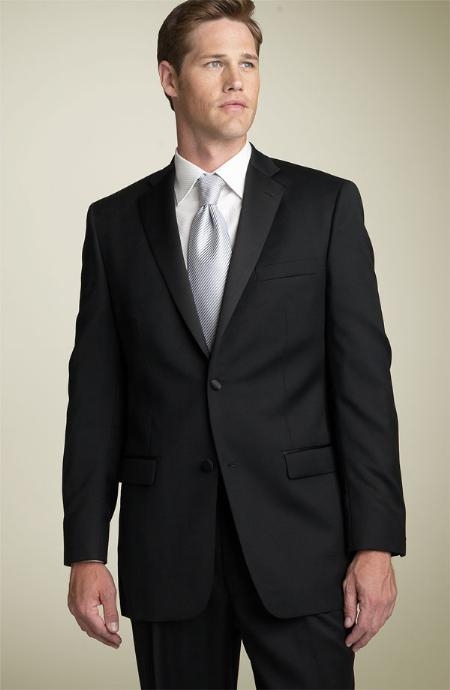 Affordable 2-Button Extra Fine Hand-Made Notch-Lapel Tuxedo