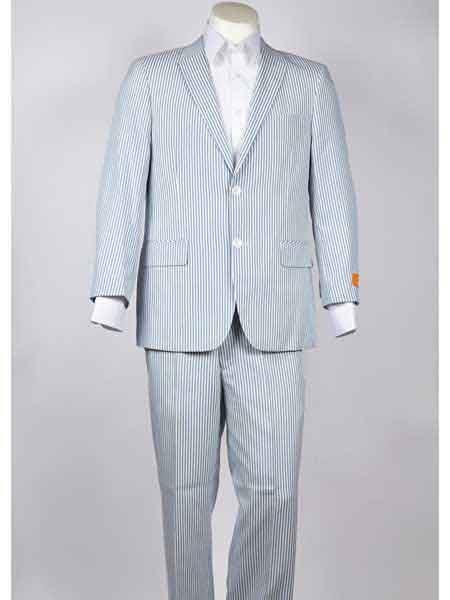 Men's Pinstripe 2 Button Suit