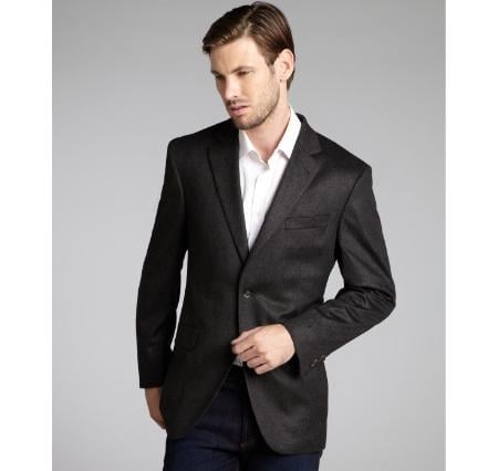 Winter Fabric Men's Slim Fit Cashmere Blend 2 Button Cheap Priced Unique Dress Blazer Jacket For Men Sale Rich Charcoal 