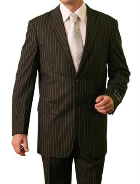 Men's 2 Button Front Closure Suit Grey 
