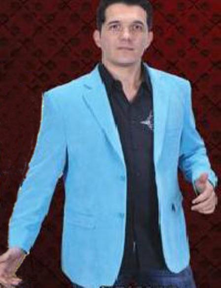 Style#-B6362 Men's Cotton/Rayon 2 Button Sport Coat Side Vents Light Blue ~ Sky Blue 
