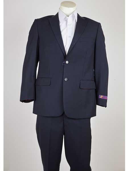 Men's 2 Button Classic Fit Dark NavySuit - Dark Blue Suit Color