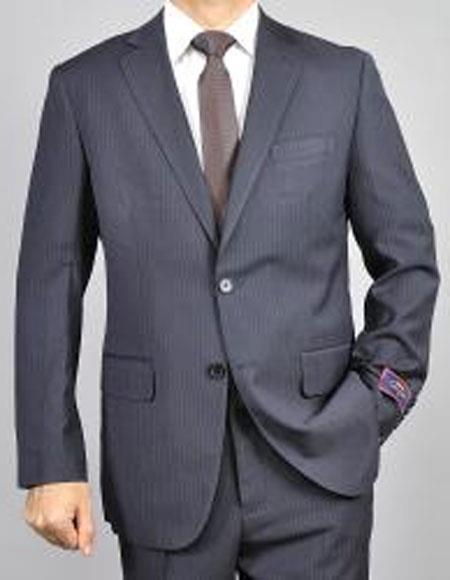 Giorgio Fiorelli Suit Men's pinstripe Two Buttons Authentic Giorgio Fiorelli Brand suits Flat Front Pants