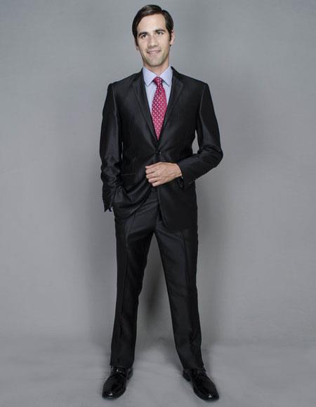 Giorgio Fiorelli Suit Men's Shine Slim Two Buttons Authentic Giorgio Fiorelli Brand suits Flat Front Pants