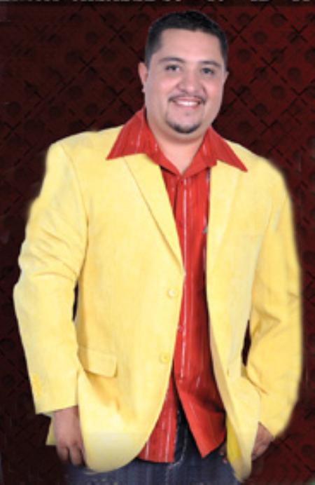 Cotton/Rayon 2 Button Sport Coat Side Vents Yellow 