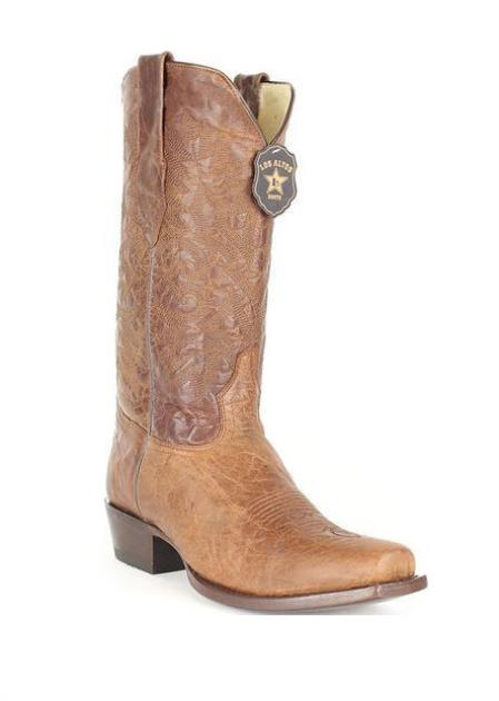 Men's Volcano Light Brown Genuine Premium Leather Los Altos Boots  7 Toe Cowboy Dress Cowboy Boot Cheap Priced For Sale Online