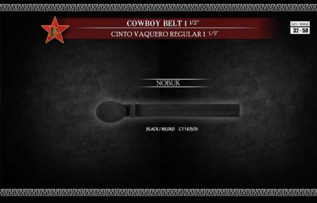 Cowboy Exotic Belt 1.5 Nobuk Suede & Fashion Design by Los Altos 