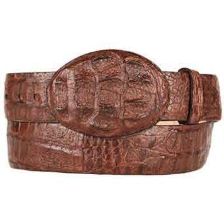 Original Caiman Hornback Skin Western Style Belt Brown
