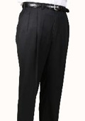 SKU#TM2857 70% Polyester Black Somerset Pleated Trouser $99