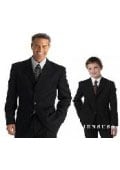 SKU# XWQ404 1 Men + 1 Boy MATCHING SET FOR BOTH FATHER AND SON 3 Button WOOL SUIT $289 