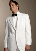 SKU#MUTUX-102 White Men's 2 Button Style Tuxedo Dress Suits $139 