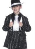 SKU# MUB9 Boy Black & White Stripe Fashion Zoot Suits $99 