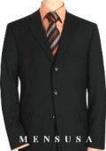 SKU# JTH464 Extra Long Black Suits in Super 150s premeier quality italian fabric Wool Suit MensUSA Exclusive Line, Vented $199