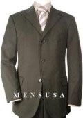 SKU# PTU471 Extra Long Dark Olive Green Suits in Super 150s premeier quality italian fabric Wool Suit MensUSA Exclusive Line, Vented $199