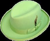 GODFATHER NEW MENS lime mint Green 100% Wool Homburg Dress Hat 4201 $59