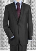 SKU# 2BW9 High-quality construction Two-Button Darkest Charcoal Gray Super 150 fine Wool $195