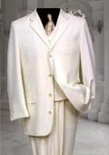 SKU#T6PC Ivroy~Cream~OFF White  Tuxedod 4 Button Vested 3 Pieces $189