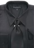 Silky Satin Dress Shirt/Tie