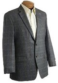 SKU#YU1567 Blazer Coat Mens Designer Classic Window Pane Wool Sports Jacket Brown $149