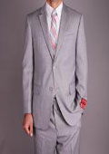  Gray 2-Button Wool Suit