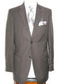  Solid Brown Extra Fine Poly-Rayon-Wool Feel Summer Light Weight Fabric Suit $129