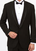 
SKU#YY7923 Tapered Leg Lower Rise Pants & Get Skinny Slim Fit 1 Button Tuxedo Shawl collar Black with Flat Front Pant  