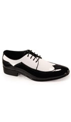 Mens black and white dress shoes