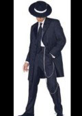 Men's Tuxedo Fashion Formal Black Longer Fashion Zoot Suit $139