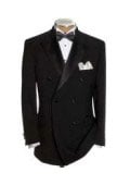 Double Breasted Tuxedo Shirt & Bow Tie Package 6 on 2 Button Closer Style Jacket$169