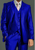 Bright blue suit 