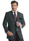 Men's 7 Button Zoot Suit Navy Tonal Window Pattern Suit