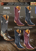 W toe cowboy boots