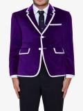 Purple velvet blazer 