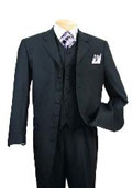SKU ZGN Vintage Gangster Style Navy Blue Fashion Zoot Suit wBold White Stripes 139
